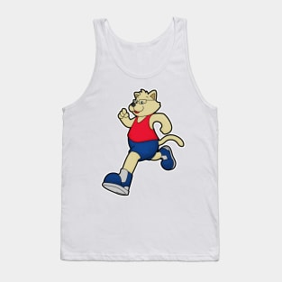 Dog at Running with Glasses Tank Top